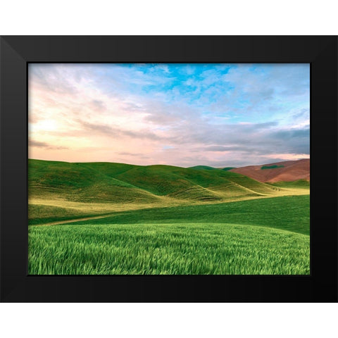 Farmscape Photo V Black Modern Wood Framed Art Print by McLoughlin, James