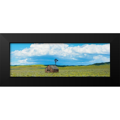 Farmscape Panorama I Black Modern Wood Framed Art Print by McLoughlin, James