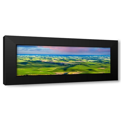 Farmscape Panorama IV Black Modern Wood Framed Art Print by McLoughlin, James