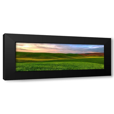 Farmscape Panorama VI Black Modern Wood Framed Art Print by McLoughlin, James