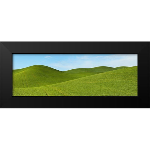 Farmscape Panorama VII Black Modern Wood Framed Art Print by McLoughlin, James