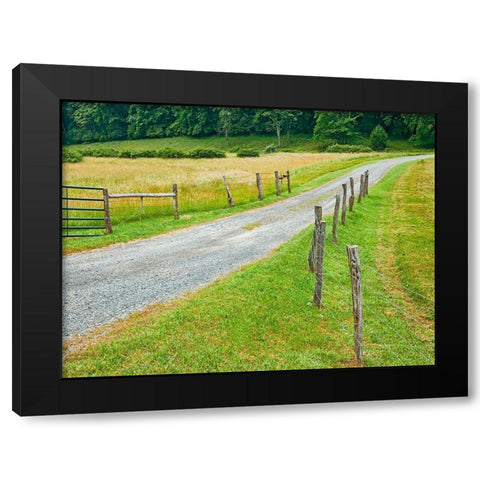 Country Road Photo III Black Modern Wood Framed Art Print with Double Matting by McLoughlin, James