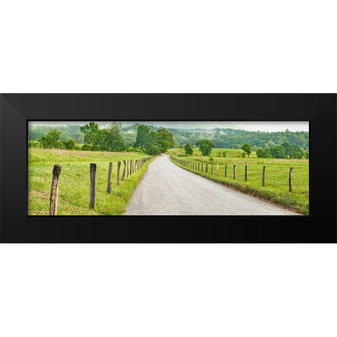 Country Road Panorama I Black Modern Wood Framed Art Print by McLoughlin, James