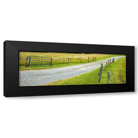 Country Road Panorama III Black Modern Wood Framed Art Print by McLoughlin, James