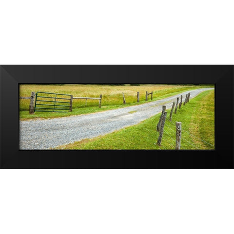 Country Road Panorama III Black Modern Wood Framed Art Print by McLoughlin, James