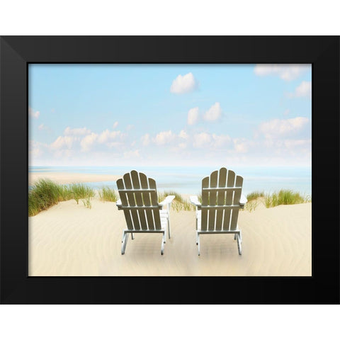 Beachscape Photo I Black Modern Wood Framed Art Print by McLoughlin, James
