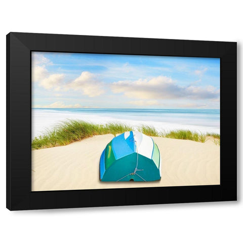 Beachscape Photo III Black Modern Wood Framed Art Print by McLoughlin, James