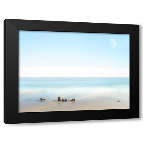 Beachscape Photo V Black Modern Wood Framed Art Print by McLoughlin, James