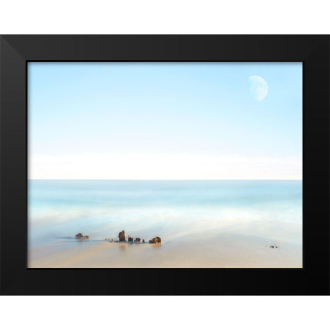 Beachscape Photo V Black Modern Wood Framed Art Print by McLoughlin, James