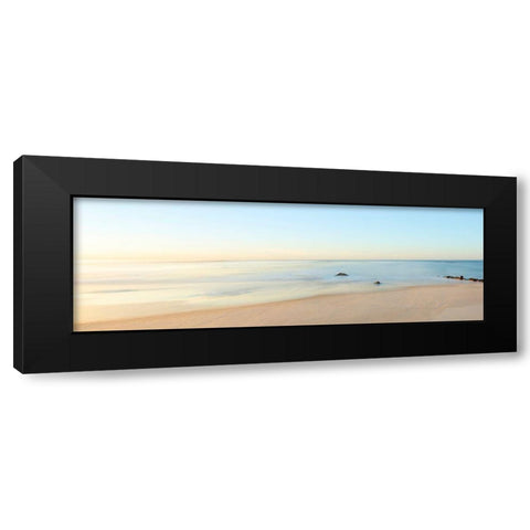 Beachscape Panorama II Black Modern Wood Framed Art Print by McLoughlin, James