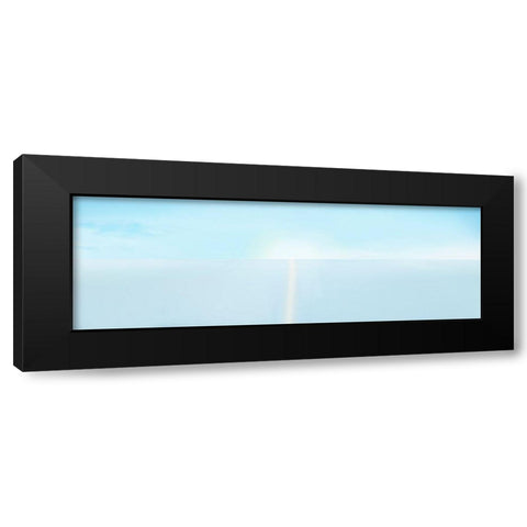 Beachscape Panorama IV Black Modern Wood Framed Art Print with Double Matting by McLoughlin, James
