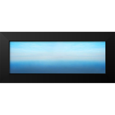 Beachscape Panorama V Black Modern Wood Framed Art Print by McLoughlin, James