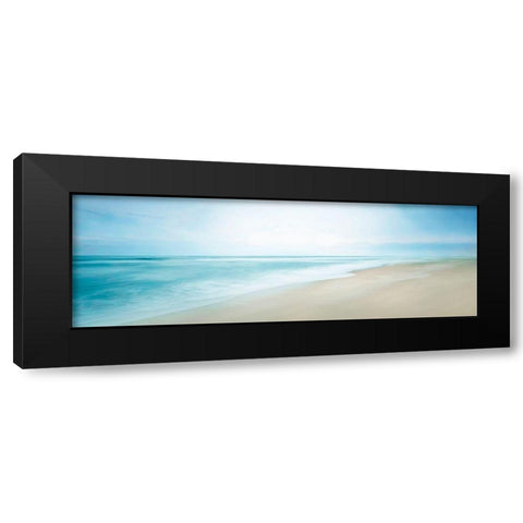 Beachscape Panorama VIII Black Modern Wood Framed Art Print with Double Matting by McLoughlin, James