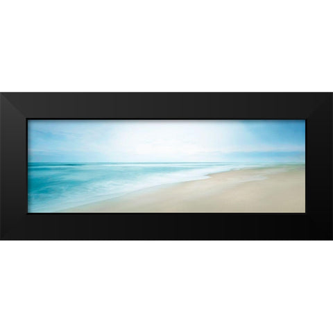 Beachscape Panorama VIII Black Modern Wood Framed Art Print by McLoughlin, James