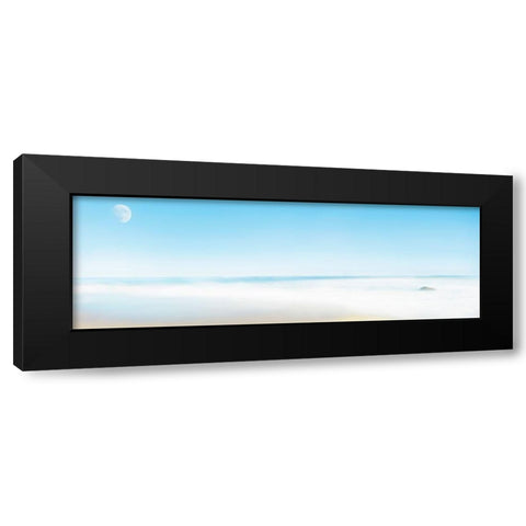 Beachscape Panorama X Black Modern Wood Framed Art Print with Double Matting by McLoughlin, James