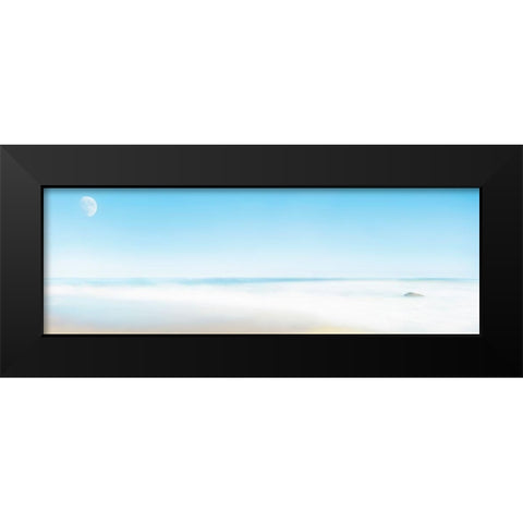 Beachscape Panorama X Black Modern Wood Framed Art Print by McLoughlin, James