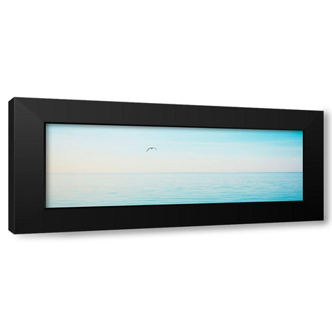 Beachscape Panorama XII Black Modern Wood Framed Art Print with Double Matting by McLoughlin, James