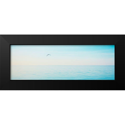 Beachscape Panorama XII Black Modern Wood Framed Art Print by McLoughlin, James