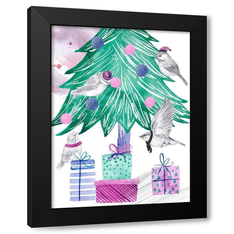 December Tree II Black Modern Wood Framed Art Print by Wang, Melissa