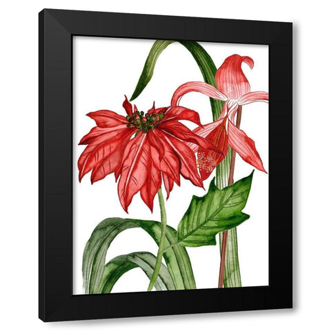 Merry Blossom II Black Modern Wood Framed Art Print by Wang, Melissa