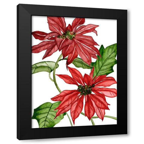 Merry Blossom IV Black Modern Wood Framed Art Print with Double Matting by Wang, Melissa