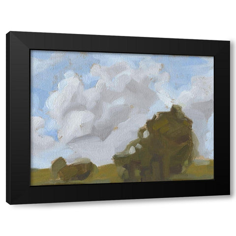 Brushy Summer Sky II Black Modern Wood Framed Art Print by Harper, Ethan