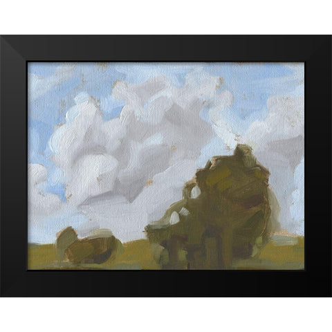 Brushy Summer Sky II Black Modern Wood Framed Art Print by Harper, Ethan