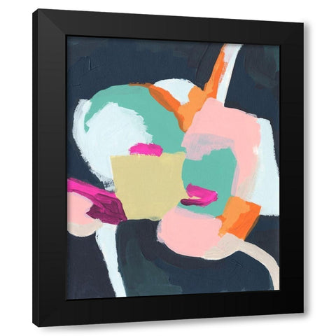 Rainbow Sector II Black Modern Wood Framed Art Print with Double Matting by Vess, June Erica