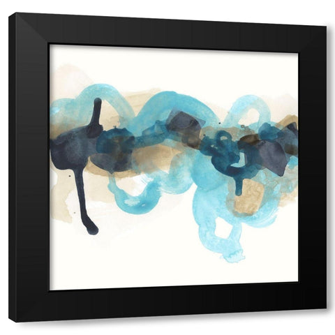 Circular Surf I Black Modern Wood Framed Art Print with Double Matting by Vess, June Erica
