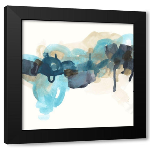 Circular Surf II Black Modern Wood Framed Art Print by Vess, June Erica