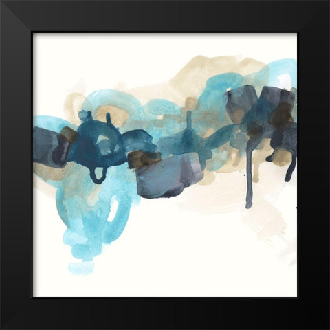 Circular Surf II Black Modern Wood Framed Art Print by Vess, June Erica