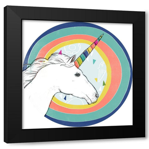 Funky Fun III Black Modern Wood Framed Art Print with Double Matting by Vess, June Erica