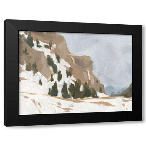 Snowy Rise I Black Modern Wood Framed Art Print with Double Matting by Green, Jacob