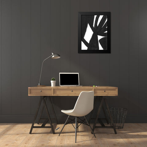 Jungle Satellite I Black Modern Wood Framed Art Print by Vess, June Erica