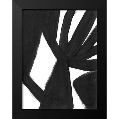 Jungle Satellite I Black Modern Wood Framed Art Print by Vess, June Erica