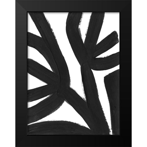 Jungle Satellite II Black Modern Wood Framed Art Print by Vess, June Erica
