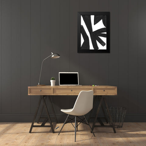 Jungle Satellite IV Black Modern Wood Framed Art Print by Vess, June Erica