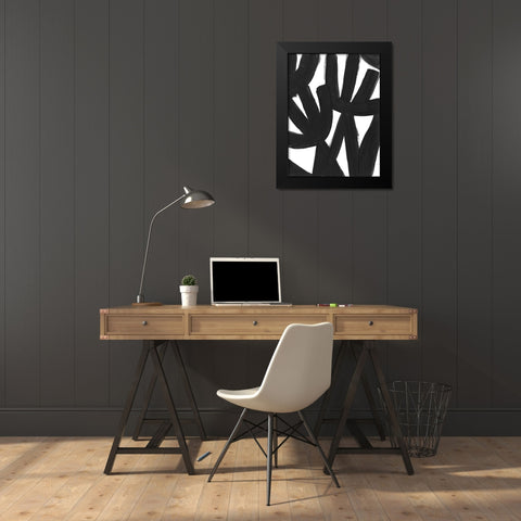 Jungle Satellite VI Black Modern Wood Framed Art Print by Vess, June Erica
