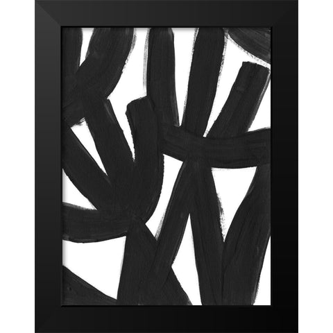 Jungle Satellite VI Black Modern Wood Framed Art Print by Vess, June Erica