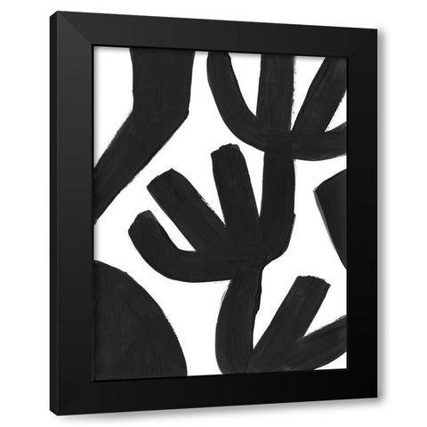 Jungle Satellite VII Black Modern Wood Framed Art Print by Vess, June Erica