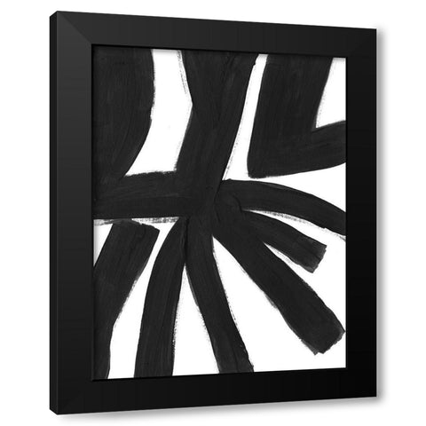 Jungle Satellite IX Black Modern Wood Framed Art Print by Vess, June Erica