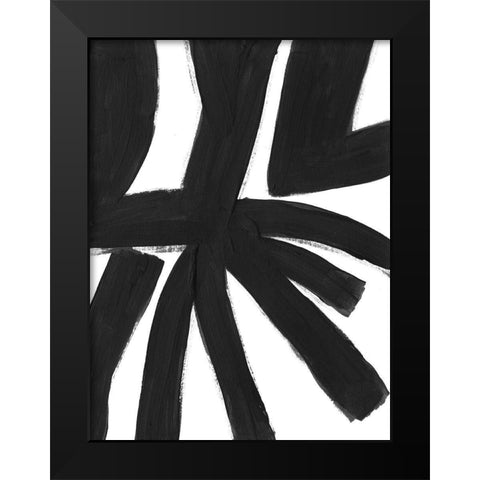 Jungle Satellite IX Black Modern Wood Framed Art Print by Vess, June Erica