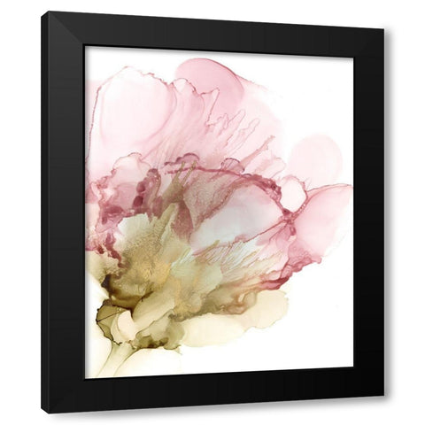 Flowering Pink II Black Modern Wood Framed Art Print with Double Matting by Goldberger, Jennifer