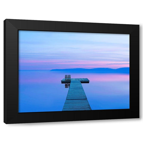 Lakescape I Black Modern Wood Framed Art Print by McLoughlin, James