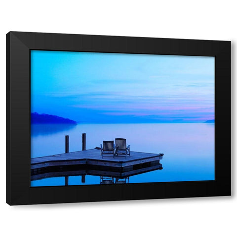 Lakescape II Black Modern Wood Framed Art Print by McLoughlin, James