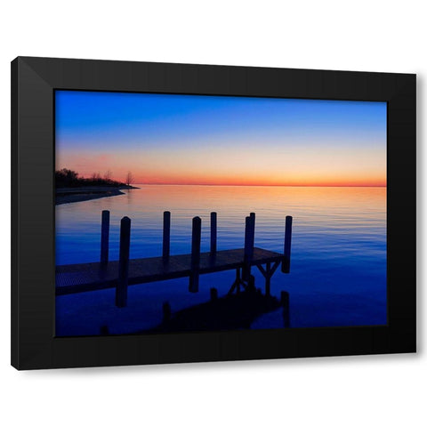 Lakescape V Black Modern Wood Framed Art Print by McLoughlin, James