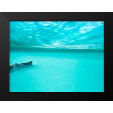 Lakescape VII Black Modern Wood Framed Art Print by McLoughlin, James