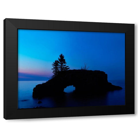 Lakescape XI Black Modern Wood Framed Art Print by McLoughlin, James