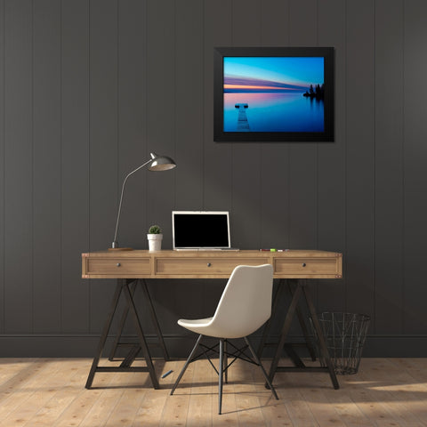 Lakescape XIII Black Modern Wood Framed Art Print by McLoughlin, James