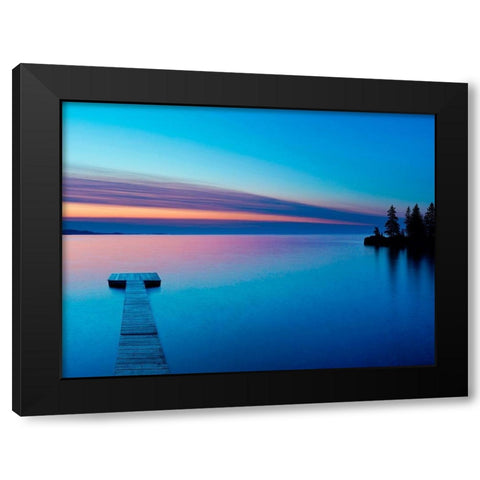Lakescape XIII Black Modern Wood Framed Art Print by McLoughlin, James